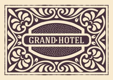 Vintage card. Elements by layers. Stock Illustration