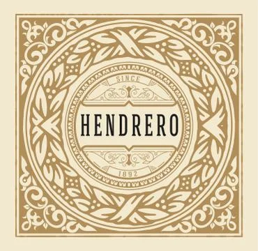 Vintage card. Elements by layers. Stock Illustration