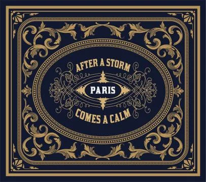 Vintage card. Elements by layers. Stock Illustration