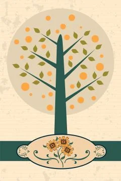 Vintage card Stock Illustration