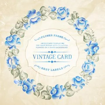 Vintage card. Stock Illustration