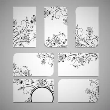 Vintage card set Stock Illustration