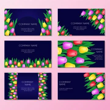 Vintage card set Stock Illustration