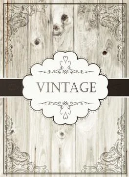 Vintage card template Stock Illustration