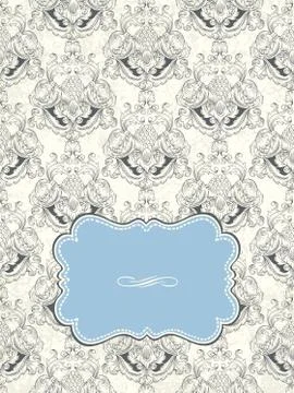 Vintage card template Ilustração Stock