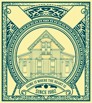 Vintage card. Vector resources. Stock Illustration