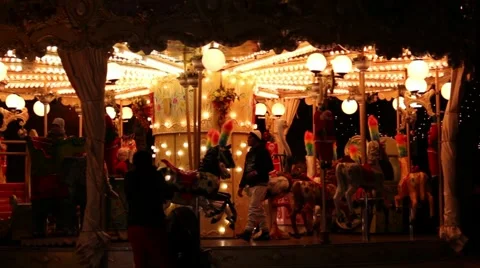 Vintage carousel Video stock 42424072