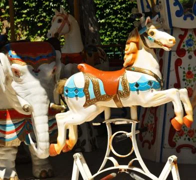 Vintage carousel Stock Photos
