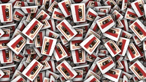 Vintage Cassette Tapes Animation, Loop 動画素材 331098186