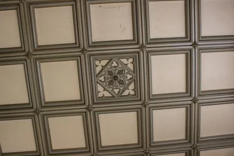 Vintage ceiling with decor Stock Photos