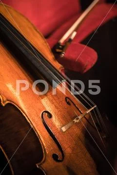 Vintage cello detail Stock Photos