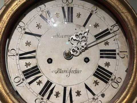 Vintage ceramic clock face 库存照片