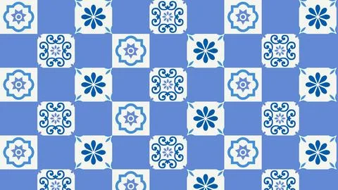 Vintage Ceramic Tile Background Stock Illustration