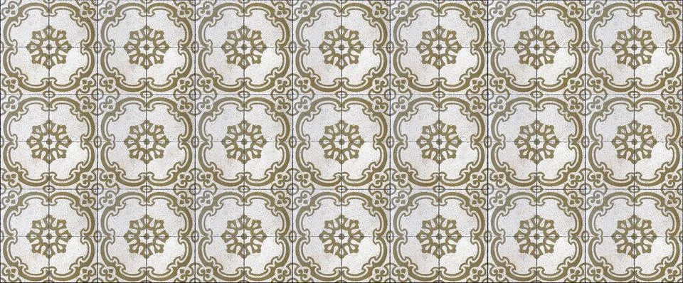 Vintage ceramic tiles pattern background. Stock Illustration