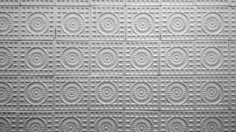 Vintage ceramic wall tiles pattern, black white Stock Photos