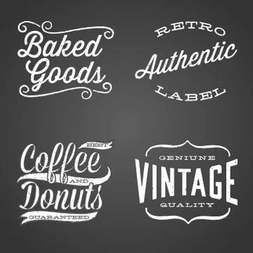 Vintage Chalk Labels Stock Illustration