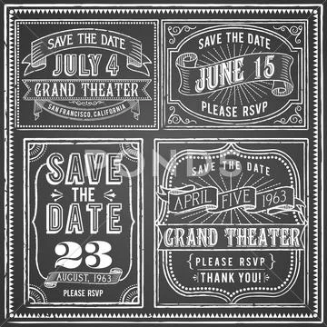 Vintage Chalkboard Backgrounds Stock Illustration