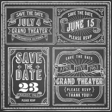 Vintage Chalkboard Backgrounds Stock Illustration