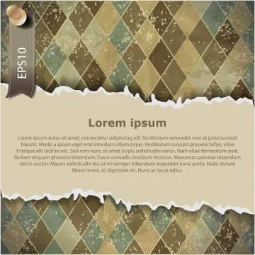 Vintage checkered background, with space for your text Stock Illustration