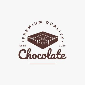 Vintage chocolate logo icon vector on white background Stock Illustration