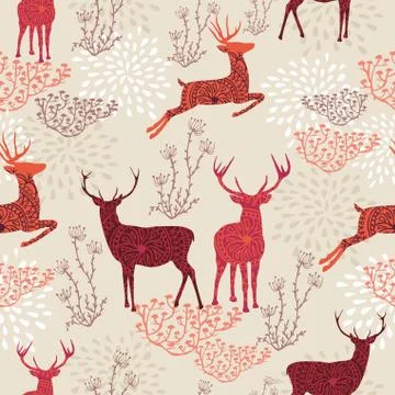 Vintage christmas elements seamless pattern background. eps10 file. Stockillustratie
