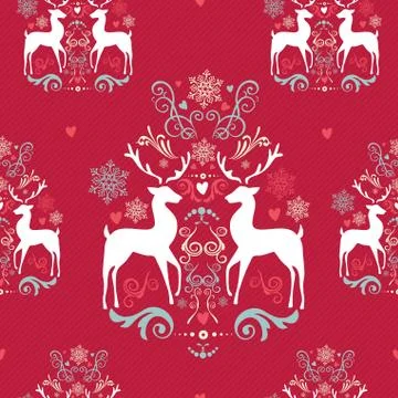 Vintage christmas elements seamless pattern background. eps10 file. イラスト素材
