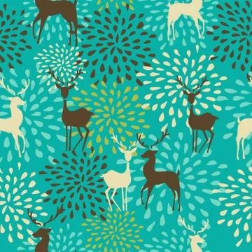 Vintage christmas elements seamless pattern background. eps10 file. イラスト素材