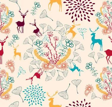 Vintage christmas elements seamless pattern background. eps10 file. Stockillustratie