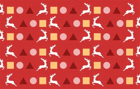 Vintage Christmas elements seamless pattern wrapping background. EPS10 vector Illustrazione stock