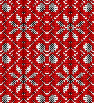 Vintage christmas knitted pattern Stockillustratie