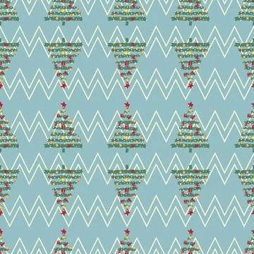 Vintage christmas pattern Stock Illustration