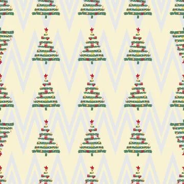 Vintage christmas pattern Stock Illustration