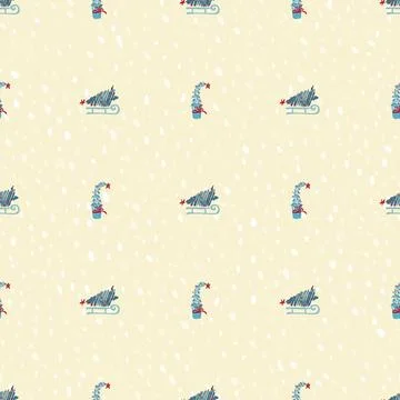 Vintage christmas pattern Stock Illustration