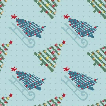 Vintage christmas pattern Illustrazione stock