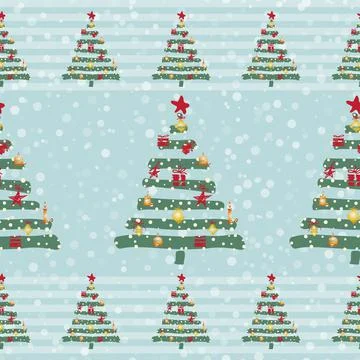 Vintage christmas pattern Stock Illustration