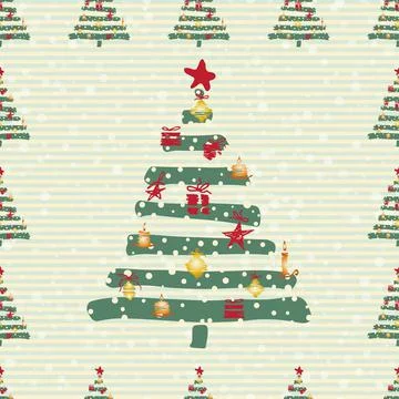 Vintage christmas pattern Illustrazione stock