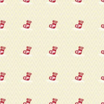 Vintage christmas pattern Stock Illustration