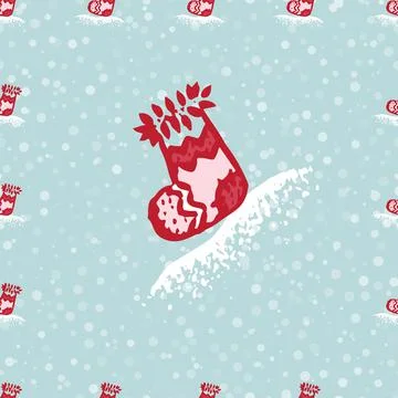 Vintage christmas pattern Stock Illustration