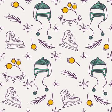 Vintage Christmas pattern Stock Illustration