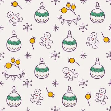 Vintage Christmas pattern Stock Illustration