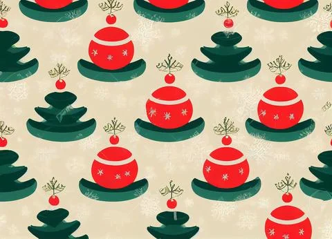 Vintage christmas seamless pattern, background Stock Illustration