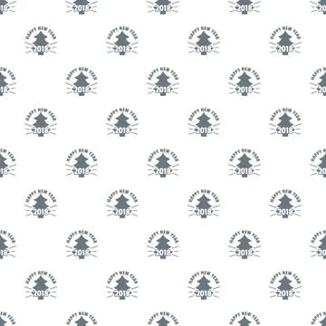 Vintage christmas tree pattern seamless Stock Illustration