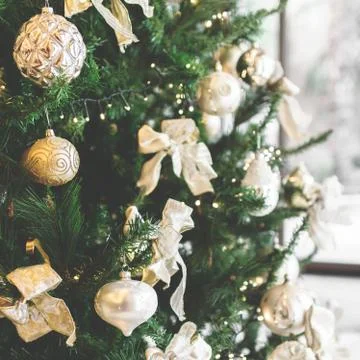 Vintage Christmas tree Stock Photos