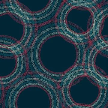 Vintage circle seamless pattern with crepe paper effect Illustrazione stock