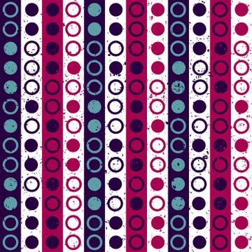 Vintage circle seamless pattern with grunge effect 스톡 일러스트
