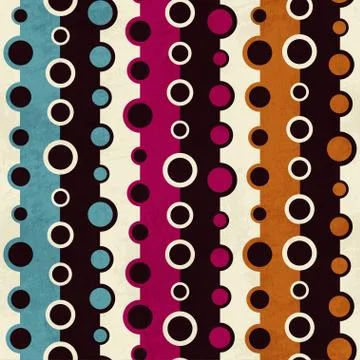 Vintage circle seamless pattern Stock Illustration