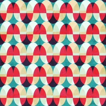 Vintage circle seamless pattern 스톡 일러스트