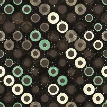 Vintage circle seamless pattern Illustrazione stock