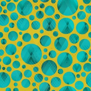 Vintage circle seamless pattern Stock Illustration