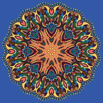 Vintage circular pattern of arabesques Stock Illustration